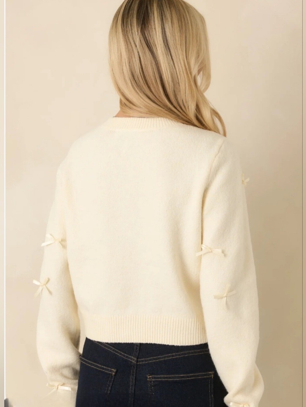 NWT So Me Bow Sleeve Holiday Sweater